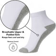 thumbnail image 6 of Alpine Swiss Mens Ankle Socks 8 Pack Cotton Athletic Performance Socks for Men Moisture-Wicking Cushioned Quarter Length Socks Reinforced Heel & Toe, 6 of 7