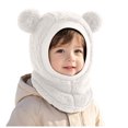 thumbnail image 5 of Wxirdrow Newborn Baby Hat for Baby Boys Girls /Winter Baby Warmth Adding CuteEared Hooded Windproof Hat Scarf Cap White,6-36 Months, 5 of 9