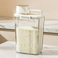 thumbnail image 1 of Recipiente hermético de 5 cuartos para almacenar alimentos, bote sellado para arroz, cereales, harina, sin BPA, para organizar la despensa de la cocina (blanco, 1 unidad) JASKFLY, 1 of 8