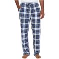 thumbnail image 1 of Nautica Mens Plaid Sueded Fleece Pijama Lounge Pantalones, Azul, X-Large Nautica Pantalones de salón, 1 of 2