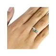 thumbnail image 2 of JewelersClub Emerald Ring Birthstone Jewelry – 0.25 Carat Emerald 0.925 Sterling Silver Ring Jewelry with White Diamond Accent– Gemstone Rings with Hypoallergenic 0.925 Sterling Silver, 2 of 4