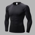 thumbnail image 2 of SUYIDA Men's Tight Fitting Sports Top, Long Sleeve Running Training Tee, Fitness Gym Activewear Shirt, 2 of 4