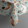 thumbnail image 5 of Light Blue Chicken Floral Pattern Square Tablecloth,Waterproof Square Table Cover,Wipeable Spillproof Washable Table Cover for Home Kitchen Party Decor 42"X42"(107x107cm), 5 of 6
