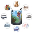 thumbnail image 6 of Wobbly Life Large Laundry Basket With Handle, Collapsible Laundry Hamper, Dirty Clothes Storage Basket For Living Room, Bathroom, Bedroom, College Dorm, 6 of 8