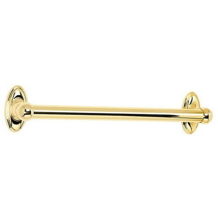 Alno Inc Classic Traditional 18'' Grab Bar with Brass Construction
