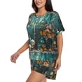 thumbnail image 2 of Lsque Baroque Floral Still Life Women's Short-Sleeved Pajama Set - 2 Piece Soft and Lightweight Sleepwear Set-4X-Large, 2 of 9