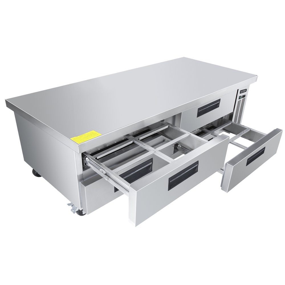 4 Drawers Commercial Chef Base Refrigerator, 12.1 Cu. Ft. Stainless