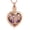 Rose/Purple, variant on Personalize Crystal Heart Necklace Urns Cremation Jewelry for Ashes Holder Tree of Life Pendant Memorial Jewelry