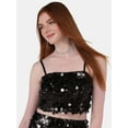 thumbnail image 3 of No Boundaries Sequin Cami Top and Mini Skirt Set, 2-Piece, Women's and Women’s Plus, 3 of 4