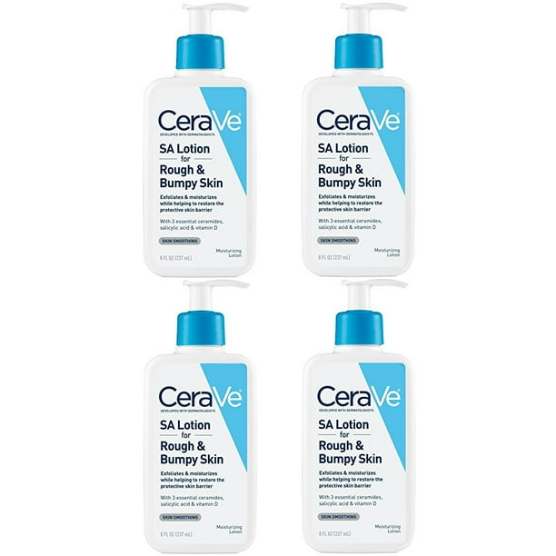 4 Pack Cerave Sa Lotion For Rough Bumpy Skin 8 Ounce Walmart Com Walmart Com