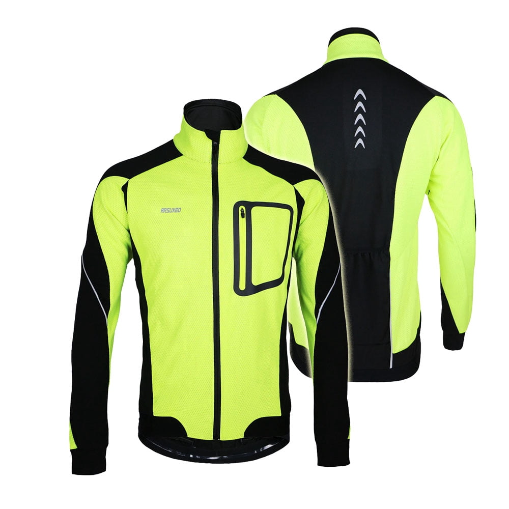 ARSUXEO Winter Warm Thermal Cycling Long Sleeve Jacket Bicycle Clothing ...