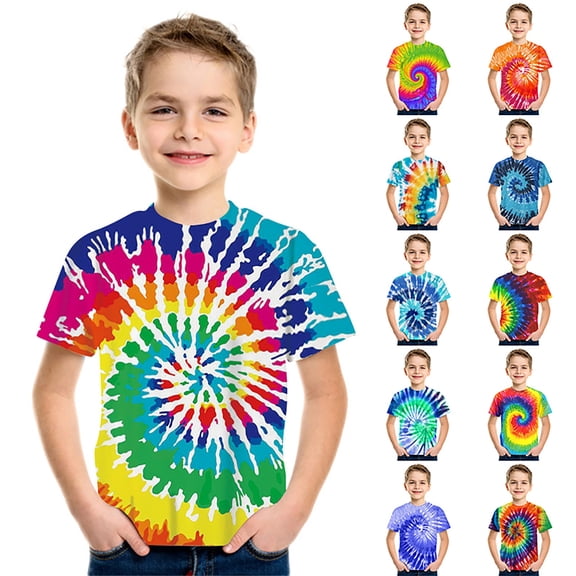 SHenli Boys 5t Clothes Crew Neck Short Sleeve T-Shirts Comfy Back To School Shirt T-Shirts Toddler To Big Kid