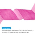 thumbnail image 3 of Uxcell Velvet Ribbon Gift Wrapping 2" x 3 Yard Pink Single Face Velvet, 3 of 5