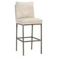 thumbnail image 2 of Home Square Paige 30" Modern Barstool with Brass Iron Legs in Cream - Set of 2, 2 of 5