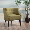 thumbnail image 2 of Christopher Knight Home Modern Club Chair, Contemporary Upholstered with Sturdy Birch Wood Legs, Mid-Century Accent Chair for Living Room, Bedroom or Office, Green, 2 of 7