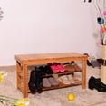 thumbnail image 6 of Living Bamboo 3 Tier Shoe Rack Bench, Premium Shoe Organizer or Entryway Bench, Perfect for Shoe Cubby, Entry Bench, Bathroom Bench, Entryway Organizer, Hallway or Living Room, 6 of 7