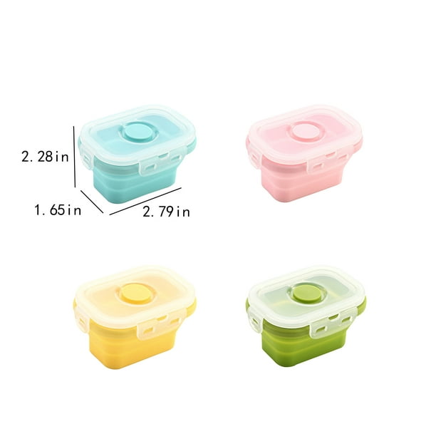 Gprince Silicone Plateau de Congélation Soupe 4 Cubes Aliments Congelés  Moules avec Couvercle Congelé Boîte d'Emballage 
