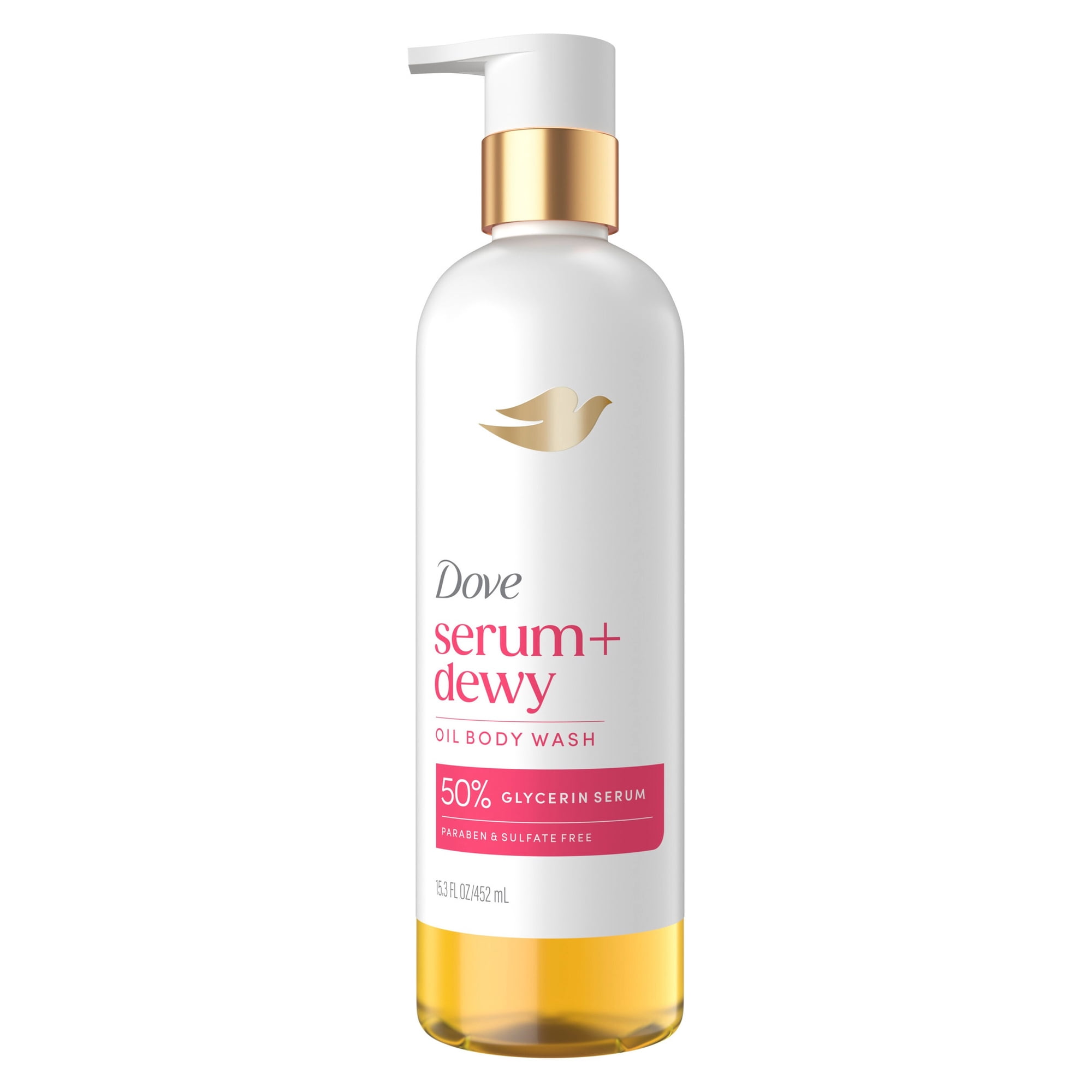 Dove Coconut & Geranium Oil Body Wash For Women Serum + Dewy For Hydrated & Repaired Skin 15.3 oz