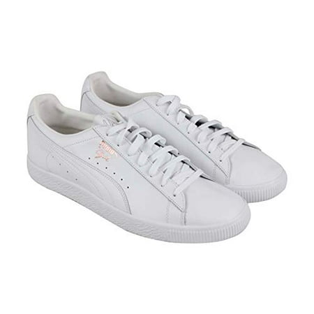 PUMA Clyde X Emory Jones Mens White Leather Lace Up Sneakers Shoes