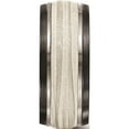 thumbnail image 4 of Black Ti & Sterling Silver Inlay Laser & Polished Wave Ring, 4 of 6
