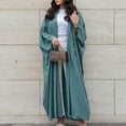 thumbnail image 4 of Modern Women's Fashion Turkish Style Long Sleeve Loose Fit Cardigan Robe Abaya for Casual Outings, 4 of 7