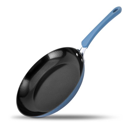 NutriChef 11   Large Fry Pan - Stylish Kitchen Cookware with Elegant Diamond Pattern  Non-Stick