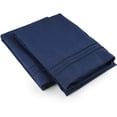 thumbnail image 4 of CGK Linens Ultra Soft & Comfy Pillowcases Set of 2 - Queen / Standard Size Hotel Quality Breathable 2-Piece Pillow Covers, Navy Blue, 4 of 7