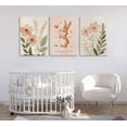 thumbnail image 4 of Nursery Bunny Wall Art Christian Scripture Canvas Painting Cute Pink Bunny Botanical Flowers Wall Decor Nursery Posters for Girls and Boys Kids Room Baby Room Decor（Only canvas）, 4 of 6