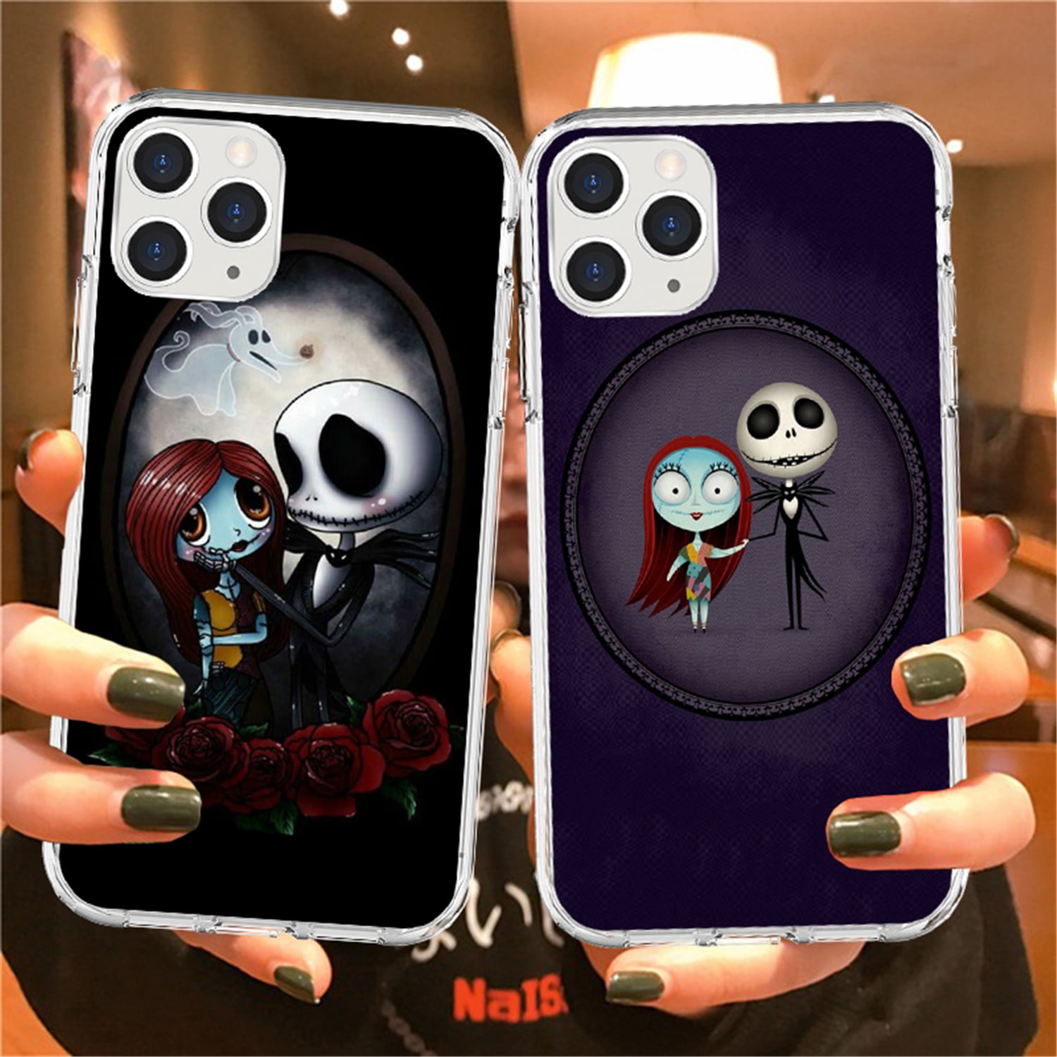 The Nightmare Before Christmas Pattern Trasparent Phone Case For Iphone 13 Pro Max Iphone 12 11 Pro Max Soft Ultra Thin Cover For Iphone Xs Max Xr Xs X 6 6s Plus