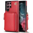 thumbnail image 3 of ELEHOLD for Samsung Galaxy S23 Ultra Wallet Case Crossbody, Zipper Pocket Phone Case with Shoulder Strap for Women Compatible with Samsung Galaxy S23 Ultra 5G 6.8 Inch,
Red, 3 of 7