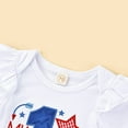 thumbnail image 6 of Sunisery Infant Clothes 4th of July Baby Girl Outfit Print Romper And Skirt, 6 of 8