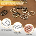 thumbnail image 3 of Uxcell Single Prong Buckle, 6 Pcs 0.8 Inch Adjustable Metal Roller Buckle Square Center Bar Buckle Belt Buckle for Bag DIY Craft Purse Strap Shoe Belt Making Accessories, Silver Tone, 3 of 3