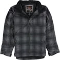 thumbnail image 1 of Parka de lona a cuadros Free Country para hombre color negro mediano, 1 of 3
