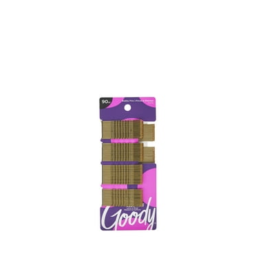 Goody Bobby Pins Slide-proof Grip, Secure Hold, Small, Hair Pins, Brown, 90 Ct