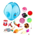thumbnail image 3 of Milaget 13 Pieces Cat Toys Interactive Toy with Ball Foldable Tent Teaser Cat House, 3 of 9