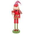 thumbnail image 1 of Desktop Xmas Nutcracker Elf Nutcracker Decoration Wooden Nutcracker Puppet Decor, 1 of 8