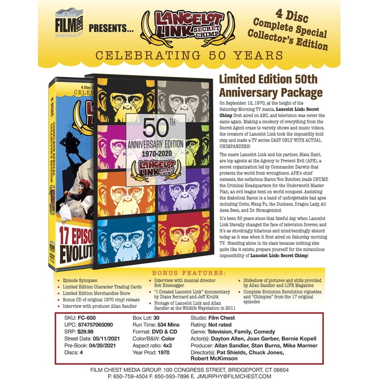 Lancelot Link: Secret Chimp (50th Anniversary Edition) (DVD + DVD