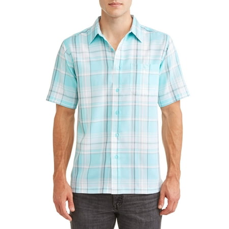Men's and Big Men's Short Sleeve Microfiber Shirt, up to size
