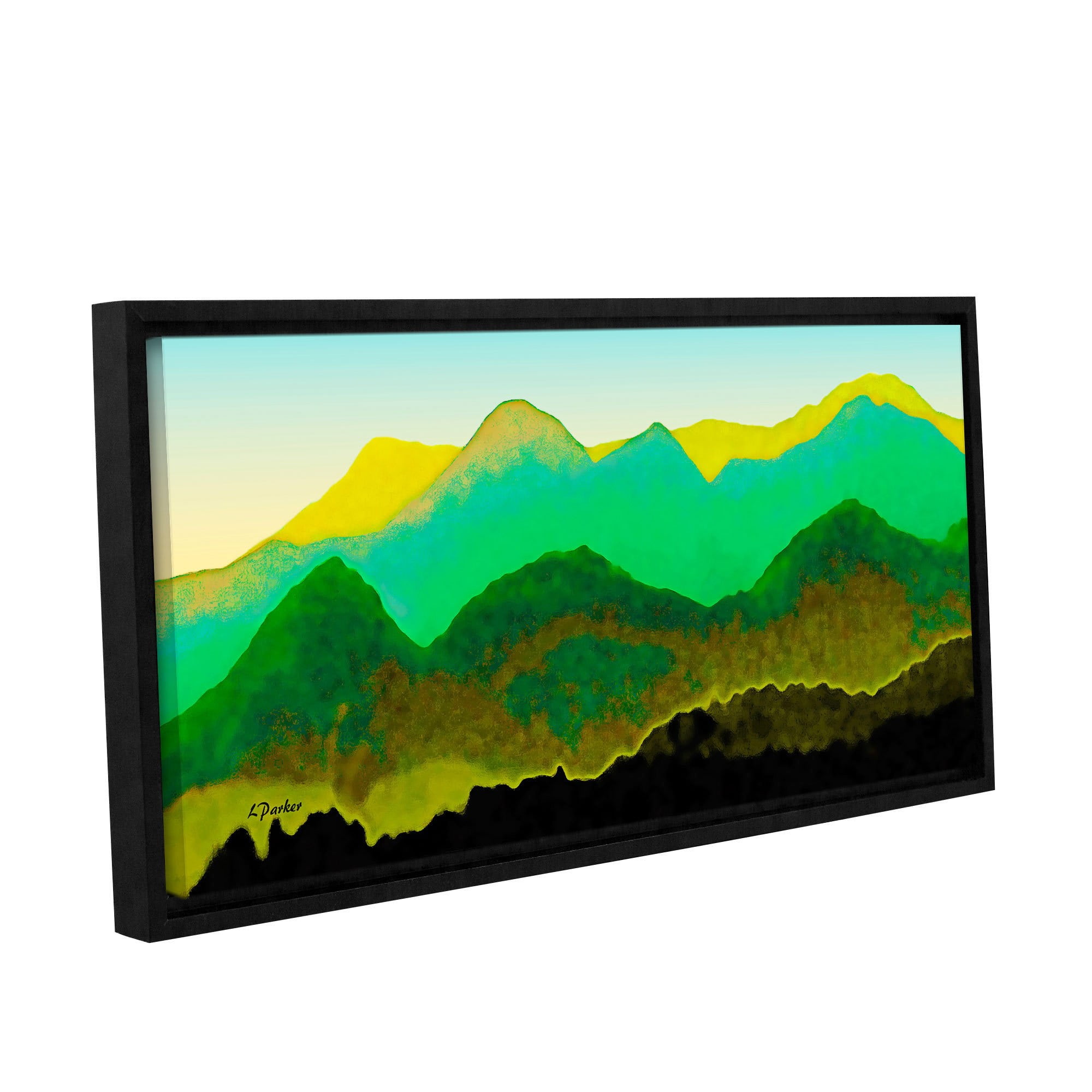 ArtWall Linda Parker "Pyrenees In Spring" Gallery-wrapped Floater-framed Canvas