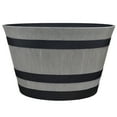 thumbnail image 1 of Southern Patio HDR-055457 Resin Whiskey Barrel Outdoor Garden Planter Pot, Gray, 1 of 9