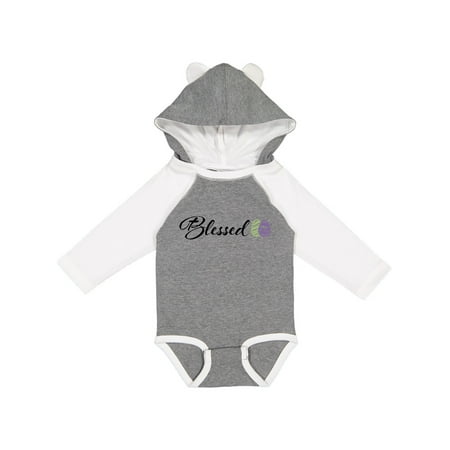 

Inktastic Easter Blessed with Green and Purple Eggs Gift Baby Boy or Baby Girl Long Sleeve Bodysuit