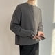 thumbnail image 5 of Suéter de estilo perezoso con diseño de sentido de nicho para hombre, suéter holgado de cuello redondo para otoño e invierno, suéter grueso de moda para abajo, 5 of 6