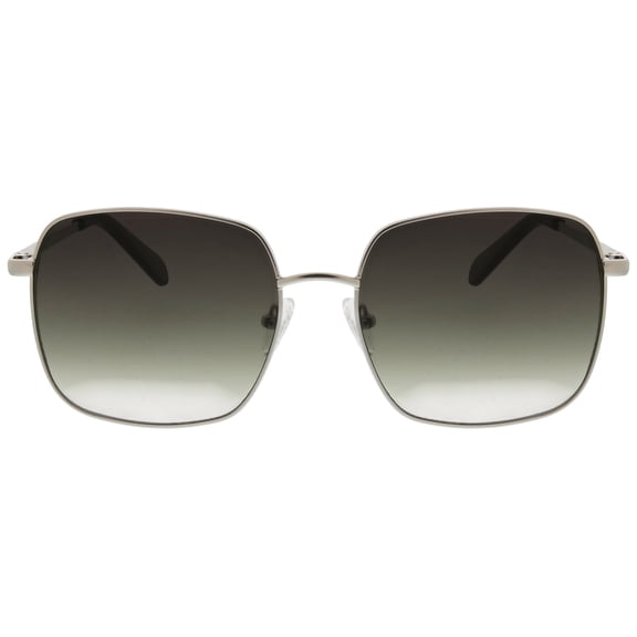 Harper Roe Women's Square Shiny Silver Prescription Sunglasses HR3004 with Case