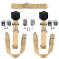 thumbnail image 1 of Ford 1941-1948 Standard 3 Point Tan Retractable Bench Seat Belt Kit with Bracketry - 3 Belts, 1 of 1