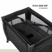 Monbebe Play Yard – Full-Size Rocking Bassinet, Removable Changer & Toy Bar – Castle Point