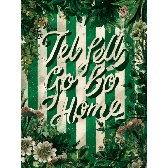 UXIEQU Tell Fell Go Bo Home Canvas Wall Art Print 15.75x11.81 Inches