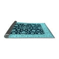 thumbnail image 2 of Ahgly Company Indoor Square Oriental Light Blue Traditional Area Rugs, 6' Square, 2 of 4