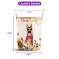 thumbnail image 5 of Happy Thanksgiving German Shepherd with Turkey Pumpkins Autumn Vibes Foldable Laundry Basket Alsatian Dog Lover Gifts Organizer Storage with Handles - 12018, 5 of 5