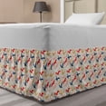 thumbnail image 1 of Birds Bed Skirt, Migrating Pelicans Silhouette Dovetail in the Sky Contemporary Style Nature Concept, Elastic Bedskirt Dust Ruffle Wrap Around for Bedding Decor, 4 Sizes, Multicolor, by Ambesonne, 1 of 2