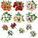 thumbnail image 3 of JINGT 1 pieza de flores artificiales para jardín, Navidad, plantas falsas, bodas, fiestas, rosas de seda rosa, 3 of 7